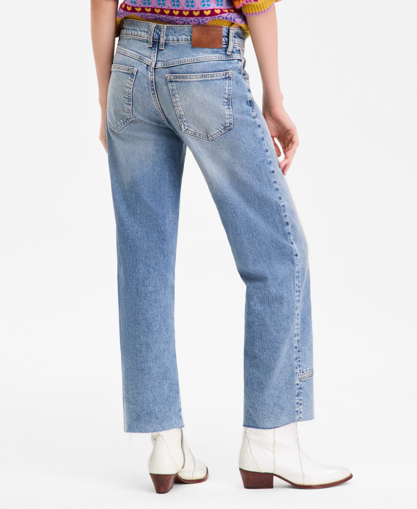 Женские джинсы Free People We The Free Risk Taker Mid-Rise Straight-Leg, цвет: Mantra — фото 4