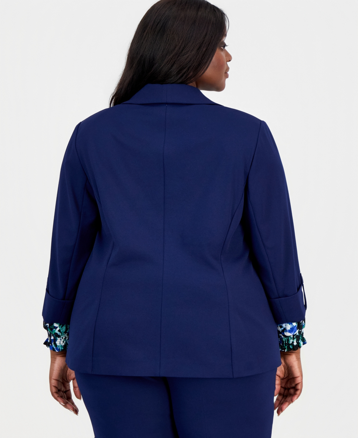 Ak Anne Klein Plus Shawl-Collar 3/4-Sleeve Blazer