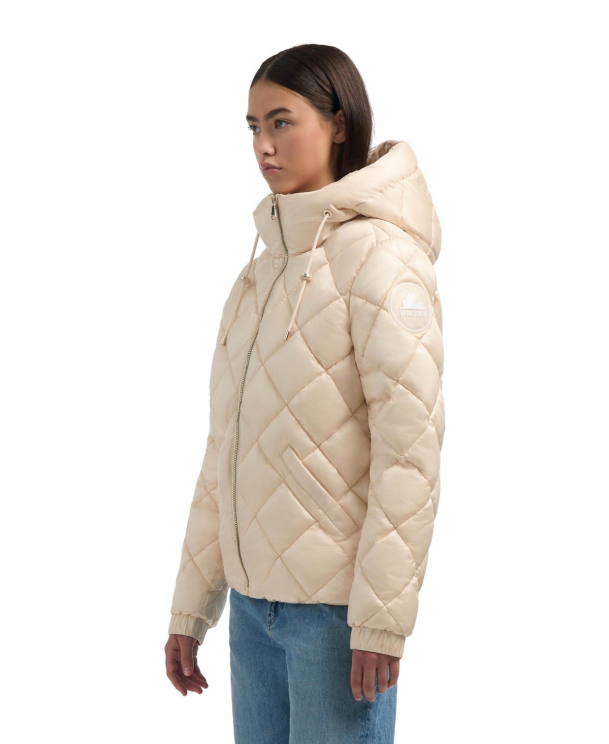 Pajar Skylynn Diamond Quilted Boxy Puffer Jacket In Gray