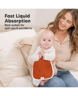 5pk Urban Baby Burp Cloths, Organic Burping Cloth for Babies, Burp Rags for Baby Girls, Boys