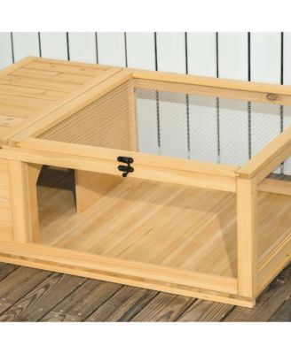 Box Turtle Habitat Lockable 36" L x 24" W x 12.5" H, Cedar Wood
