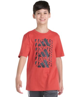 adidas - Big Boys 8-20 Short Sleeve Woodland Camo Stack T-Shirt