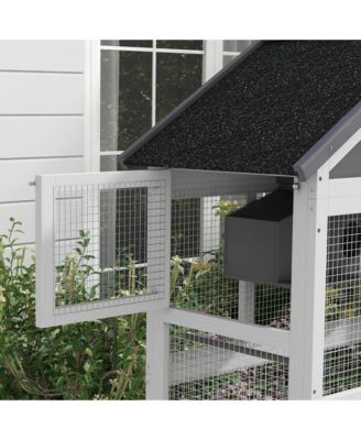 Wooden Bird Aviary with Slide-Out Tray, Birdhouse, Ladder, Perches