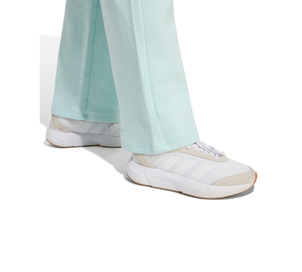 Adidas Originals Women's Essentials Feel Cozy Mid-rise Open-hem Pants In Green