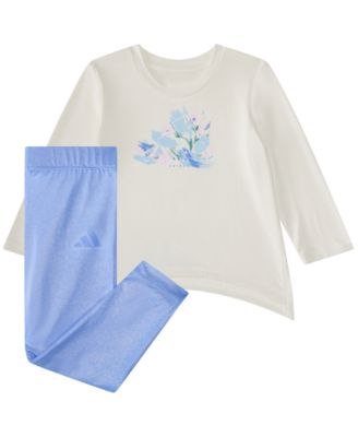 Baby Girls' Crew Neck Top and Elastic Waistband Pants, 2-Piece Set