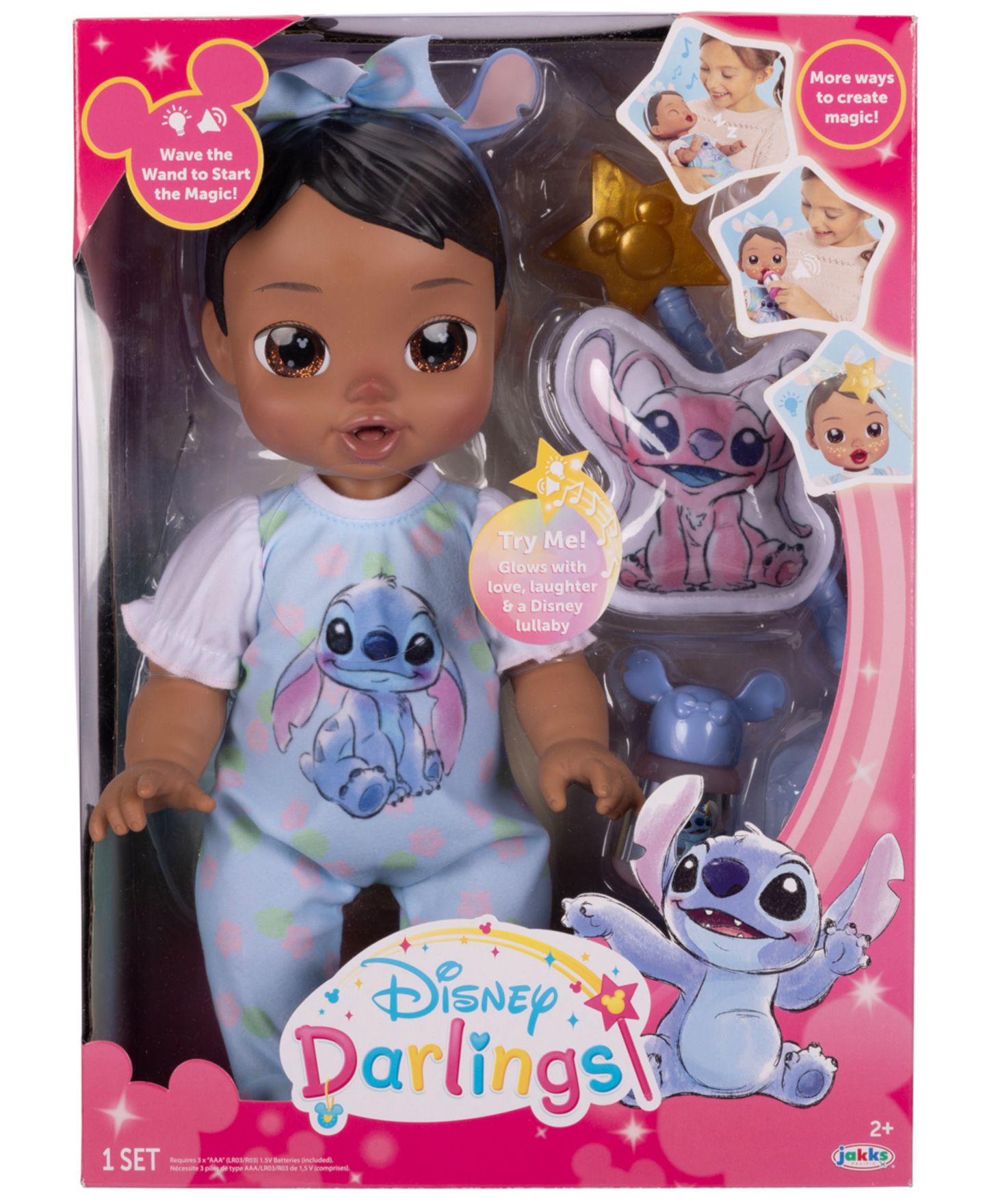 Детская кукла Disney Darlings Stitch 13" Interactive Baby Doll, Ages 2+ — фото 2