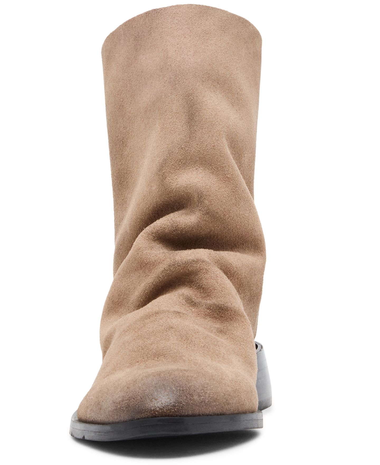 Женские ботинки Steve Madden Nexie Slouch Block Heel Booties, цвет: Серо-коричневый замшевый — фото 6