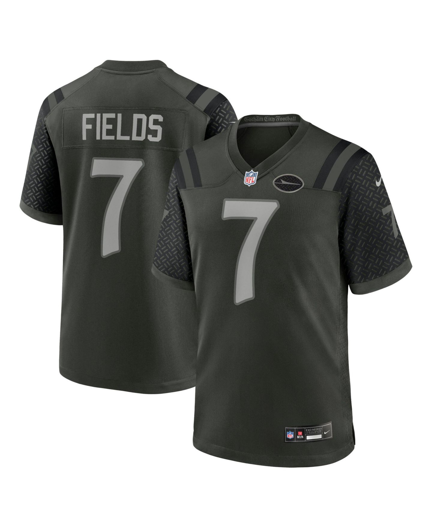 Мужской топ Nike Justin Fields Green New York Jets NFL Rivalry Game Jersey — фото 1