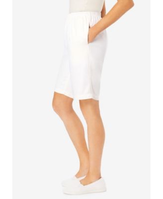 Women's Within 7-Day Elastic-Waist Pull-On Cotton Denim Shorts