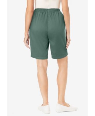 Women's Within 7-Day Elastic-Waist Pull-On Cotton Denim Shorts