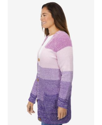 Plus Size Ombre Shaker Cardigan