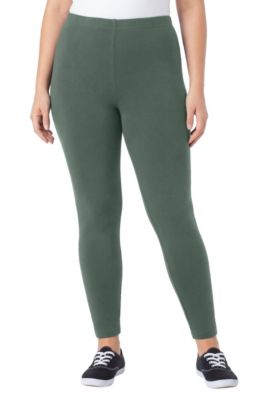 Plus Size Within Stretch-Cotton Knit Pull-On Leggings