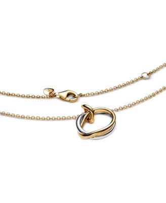 Organically Shaped Two-Tone Pendant Necklace