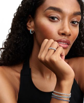 Light Blue Huggie Earrings