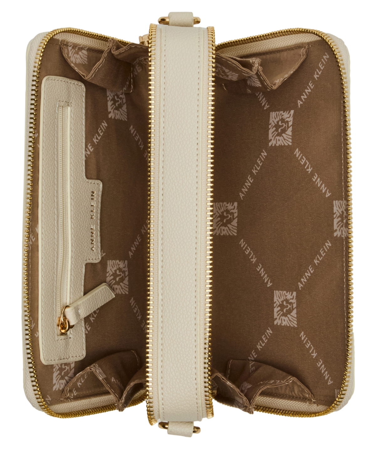 Anne Klein 3 Piece Gift Set With Double Zip Camera Crossbody In Brown