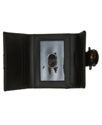 Oval Turn lock Trifold Wallet