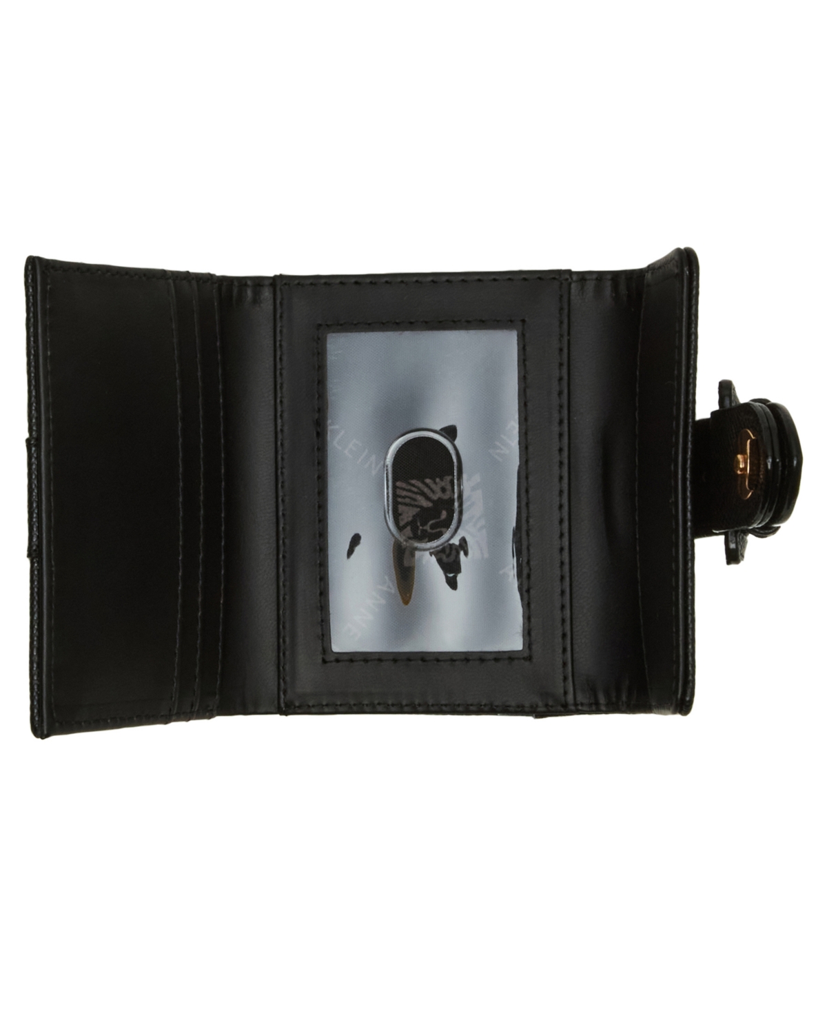 Anne Klein Covered Buckle Flap Wallet Gift Set In Black