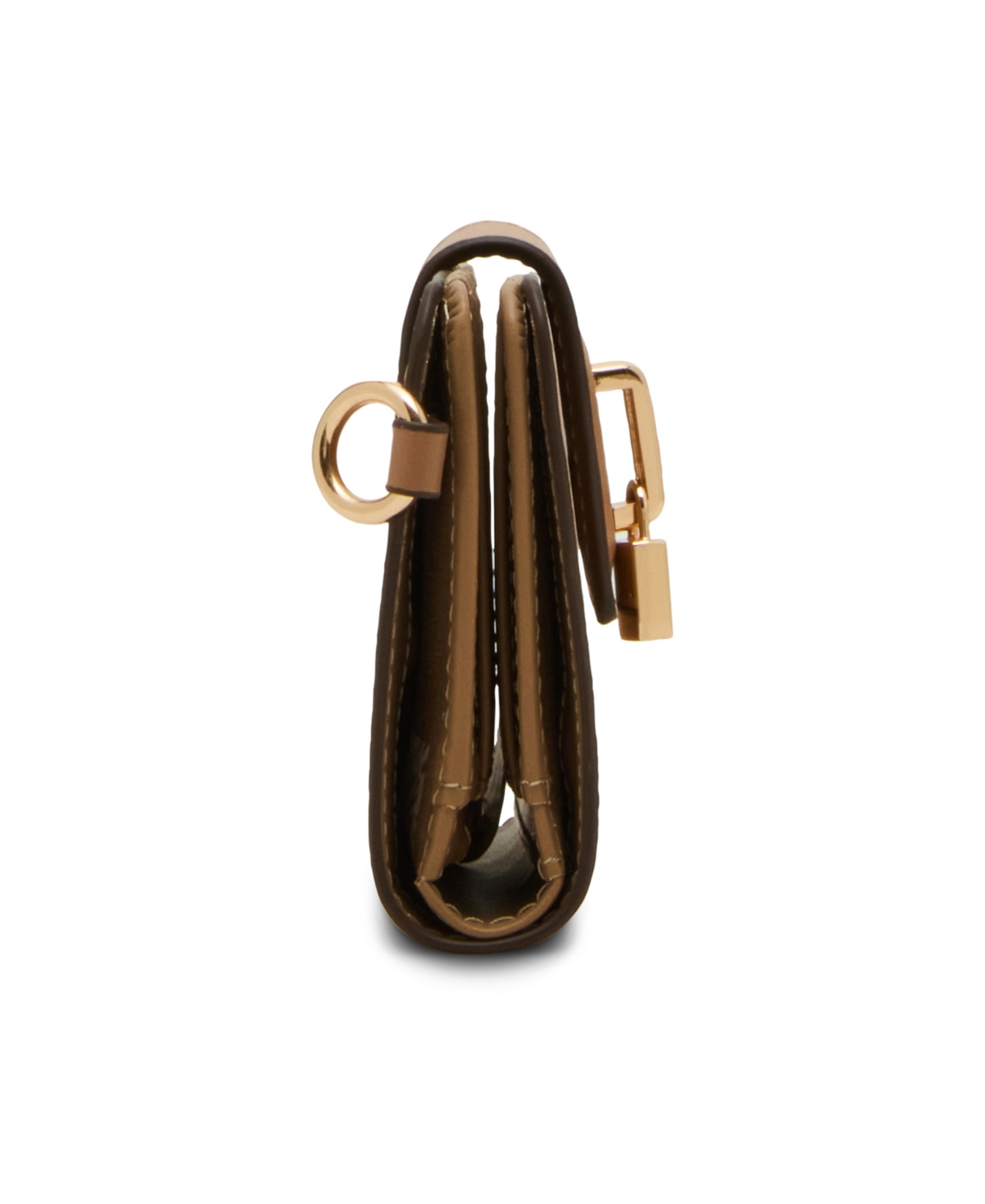 Anne Klein 2 Piece Lock Wristlet Gift Set With Bag Charm In Brown