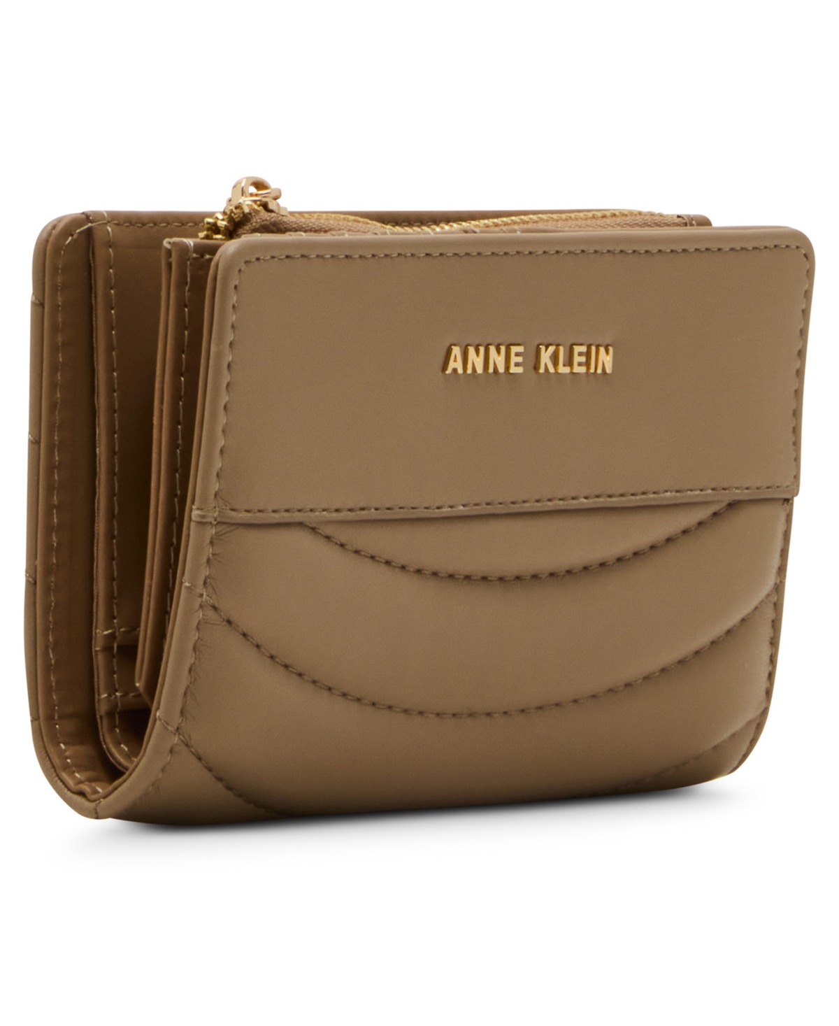 Anne Klein 2 Piece Flap Crossbody Bag And Bifold Wallet Gift Set In Sand