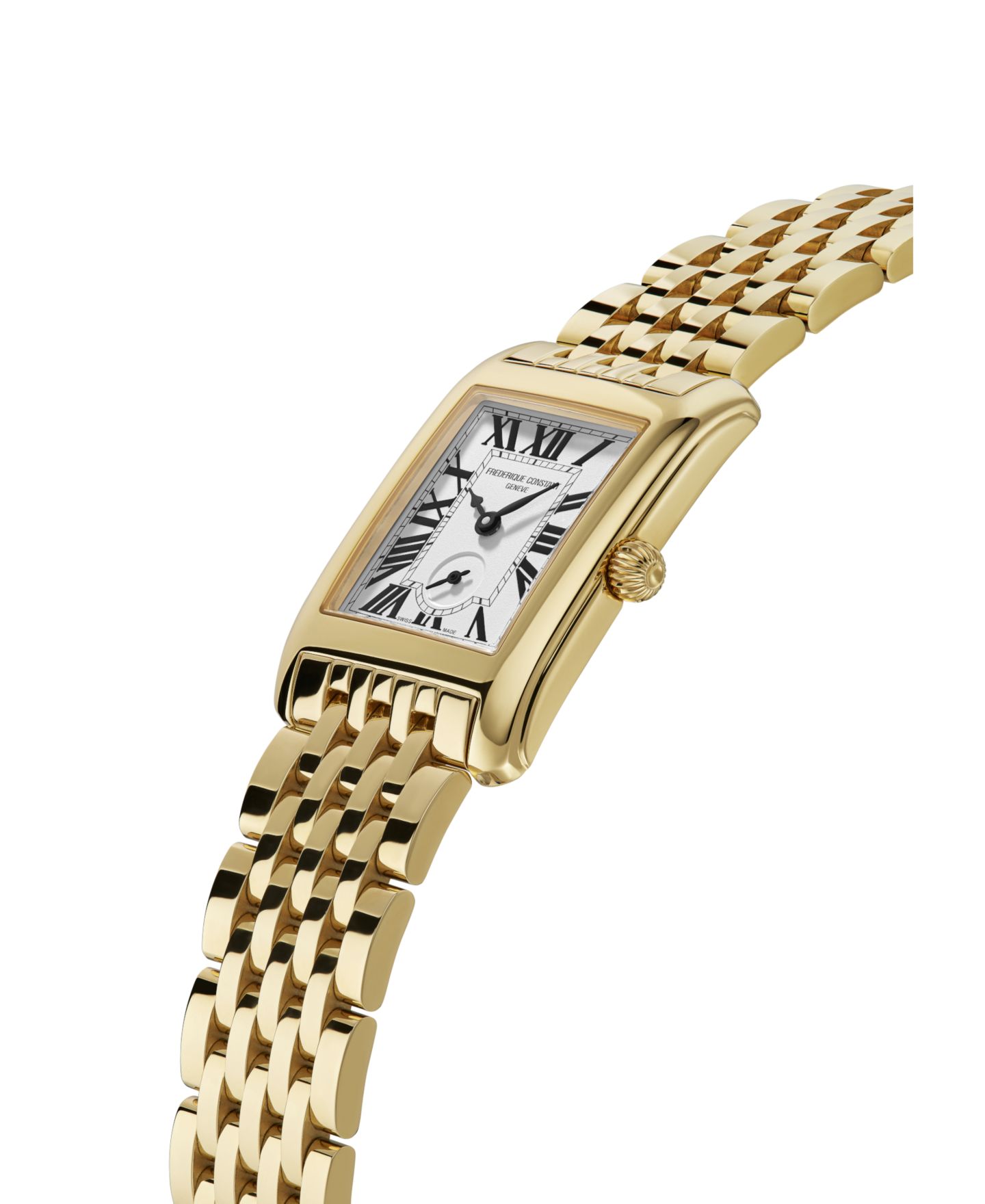 Женские часы Frederique Constant Carree Gold-Tone Stainless Steel Bracelet Watch, 25.2mm — фото 2