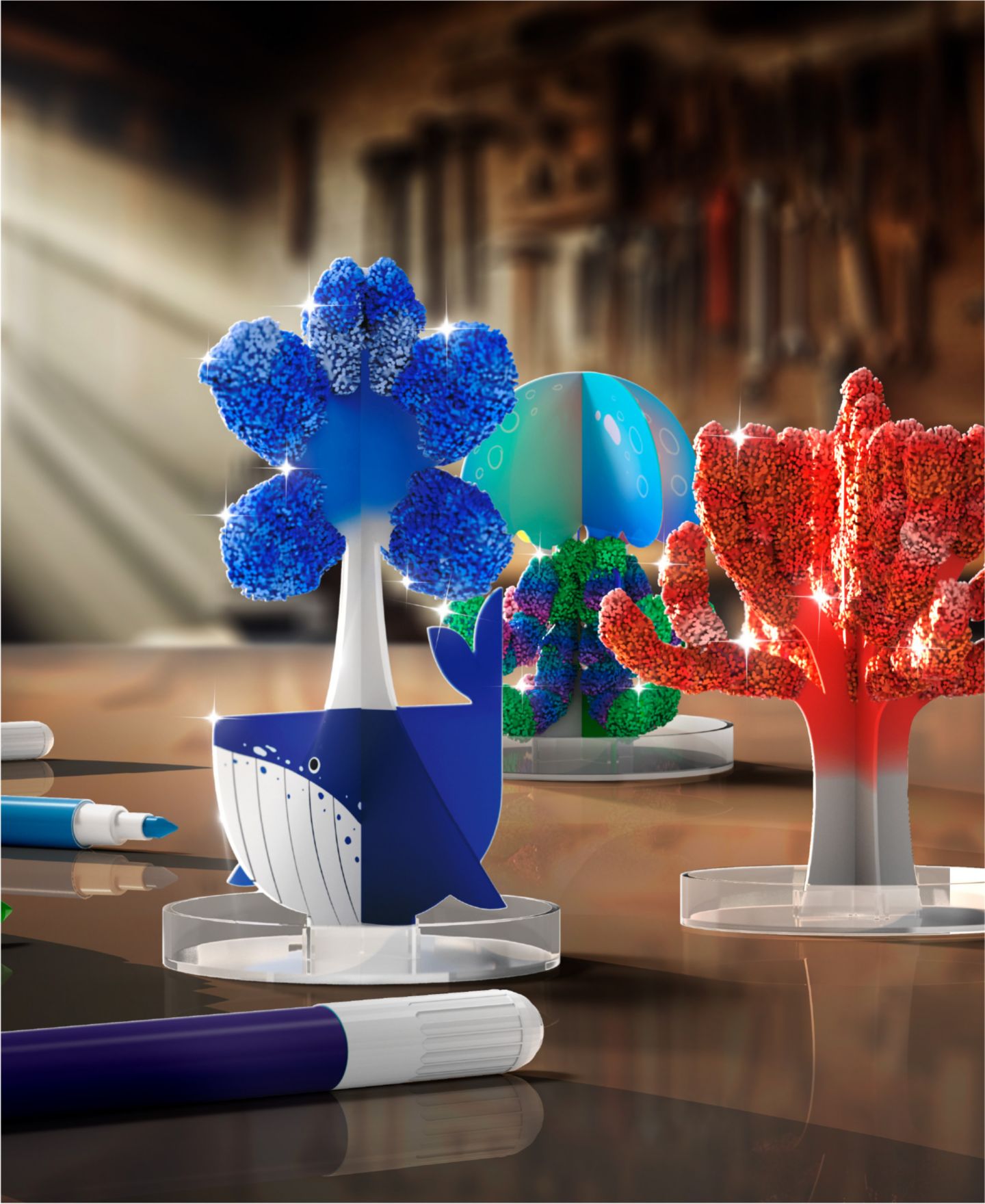 Детские игрушки Discovery Mindblown Crystal Sea Creations Crystal-Growing 13-Piece Science Kit, Ages 8+, цвет: Разноцветный — фото 4