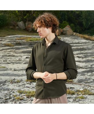 Men's Ribbed-Woven Shirt