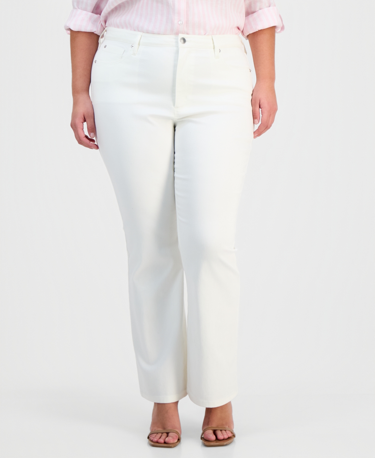 Anne Klein Plus High-Rise Bootcut Jeans