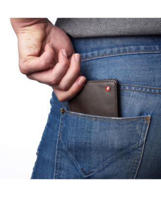 Mens Commuter RFID Bifold Wallet 2 ID Windows Divided Bill Section