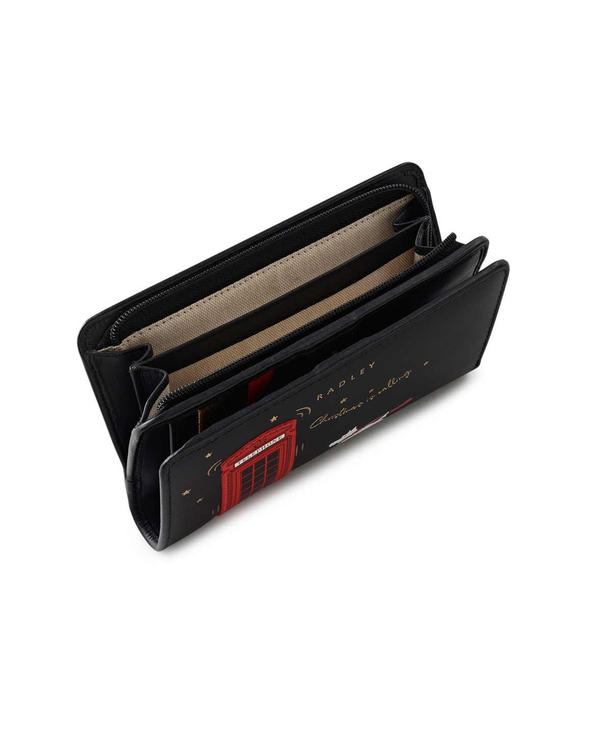 Radley London Christmas Is Calling Medium Bifold Wallet In Black