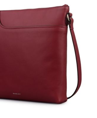 Pockets Small Leather Zip Top Crossbody Bag