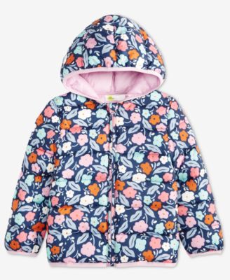Epic Threads - Girls Toddler 2T-4T Floral-Print Puffer Jacket