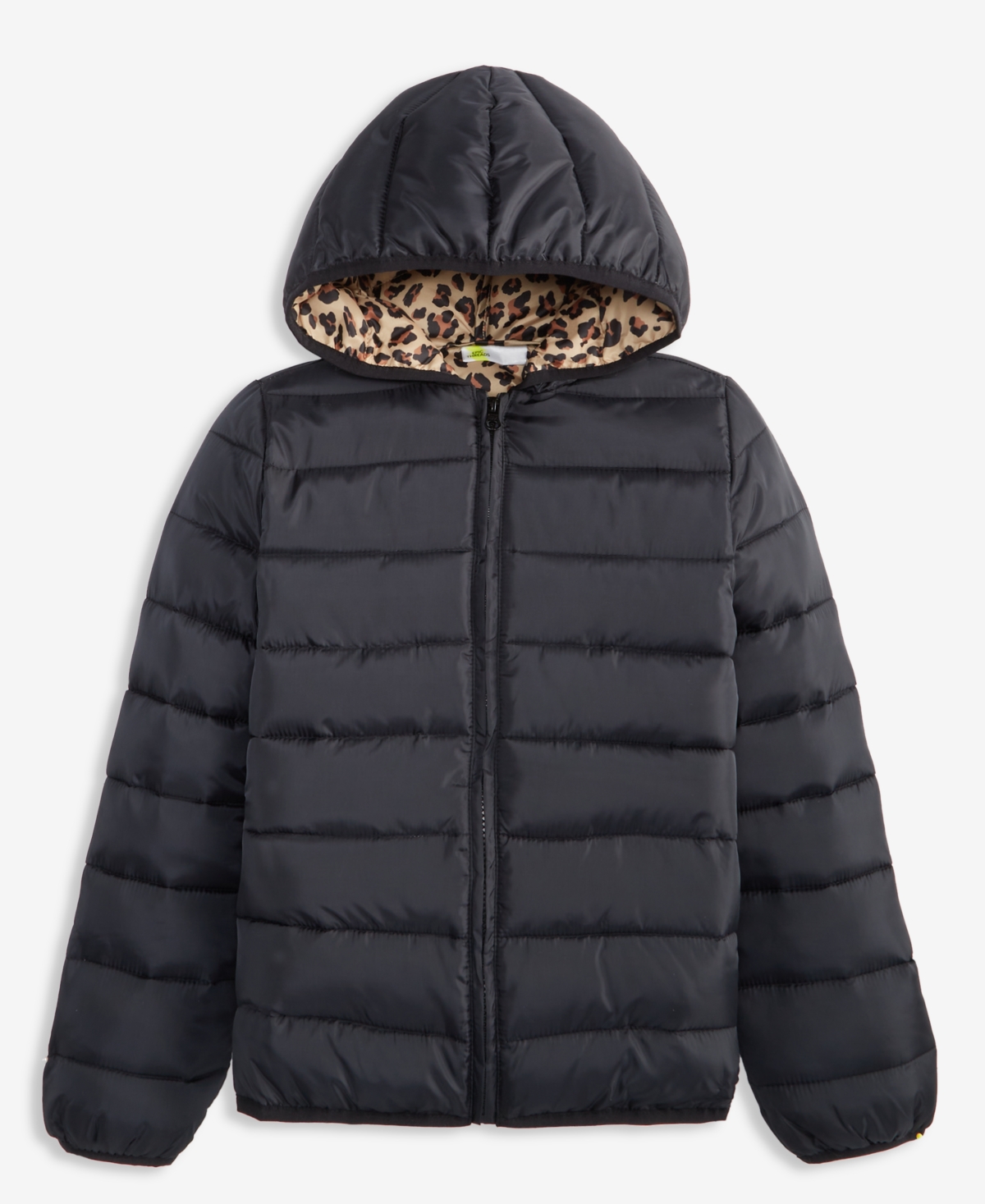 Epic Threads Girls 5-20 Heart Print Packable Long-sleeve Jacket, Macy's Exclusive In Black