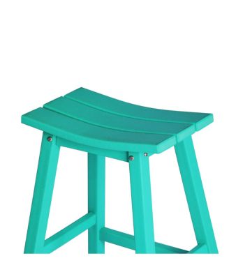 Outdoor Patio Adirondack Bar Height Stool Saddle Seat Chair