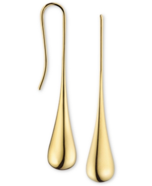 image of Calvin Klein Ellipse Gold-Tone Pvd Stainless Steel Drop Earrings