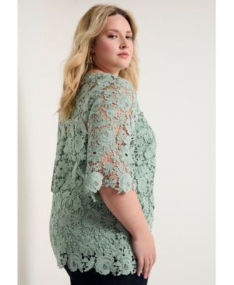 Women's June and Vie Allover Lace Top