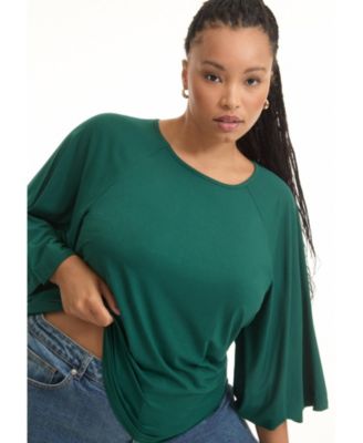 Women's June + Vie Flared Raglan Sleeve Breton Tee