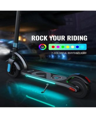 Kids' 180W Electric Scooter-LED Display, Adjustable Speed & Height, 25.2Vdc 1A Power, 10 Mph Speed (50Hz/60Hz Compatible) | Colorful Lights Included, Ideal Gift for Kids.
