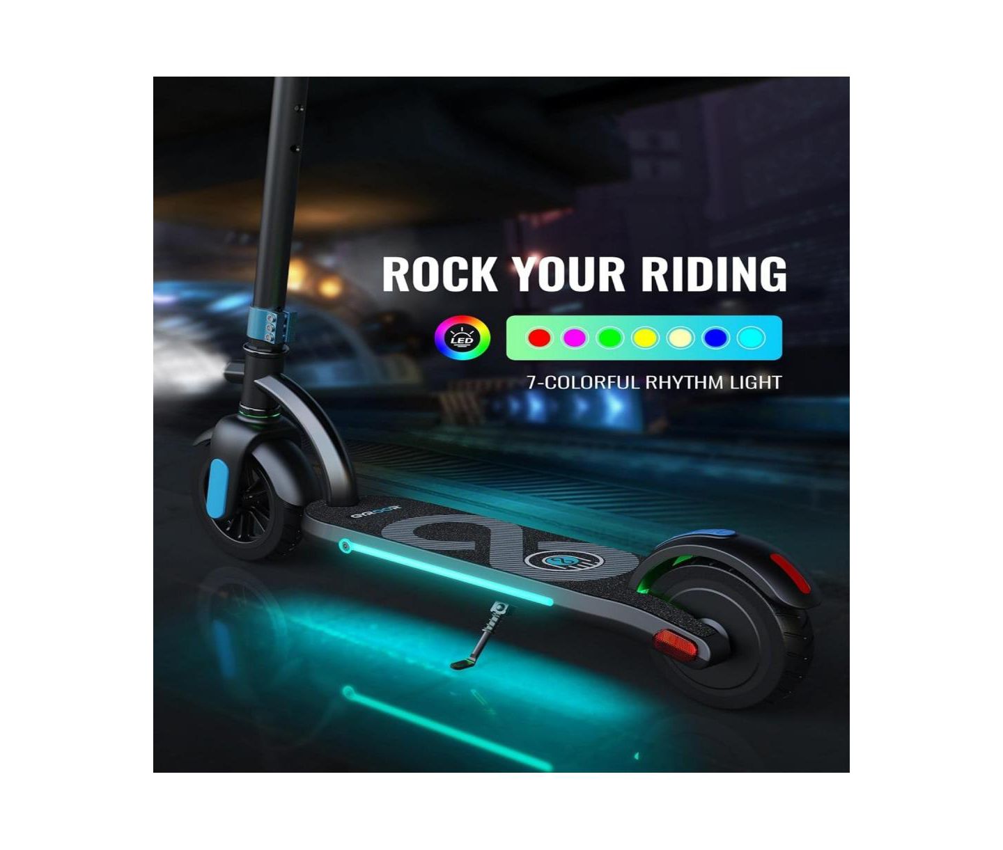 Детская игрушка Everyfun 180W Electric Scooter with Adjustable Height and LED Display, 143 lbs Capacity, Ages 6-12 — фото 5