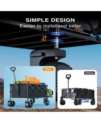 Single-drive foldable electric multi-functional sports equipment trolley: Equipped with 360° all-terrain capability, dual 300-watt motors and 6.5-inch all-terrain tires - suitable for camping, gardening and shopping trips.