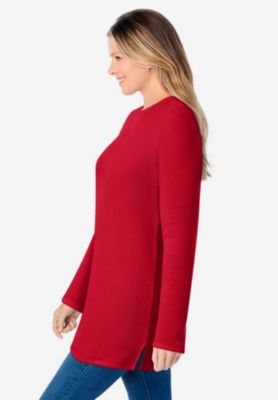 Plus Size Within Ultra Soft Waffle Thermal Sweatshirt