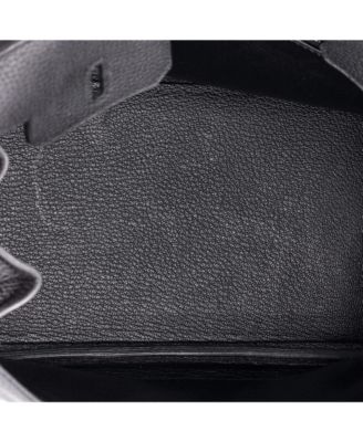 Pre-Owned HERMES Birkin 25 Handbag Black Togo with Palladium Hardware