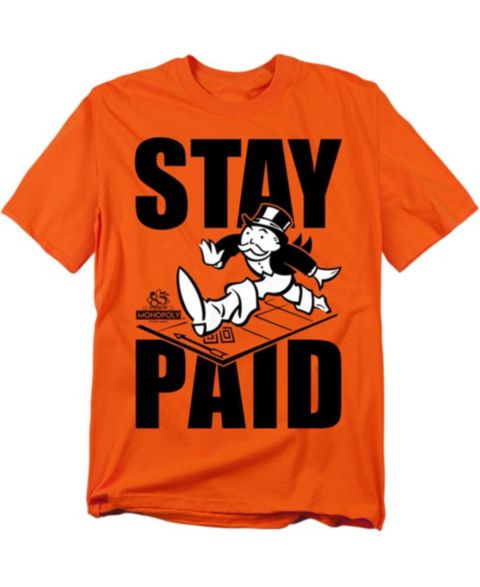 Мужская футболка Monopoly Big & Tall Stay Paid, цвет: Оранжевый