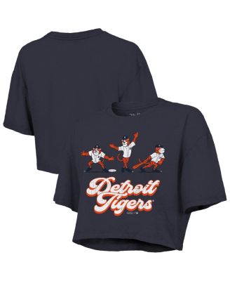 Majestic - Women's Navy Detroit Tigers Boxy Crop T-Shirt