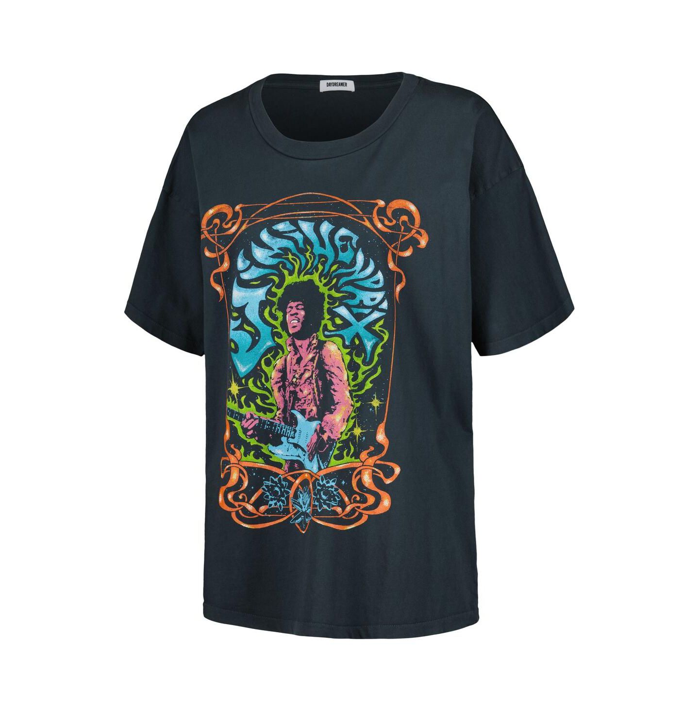 Женская футболка Daydreamer Charcoal Jimi Hendrix Psychedelic Nouveau — фото 3