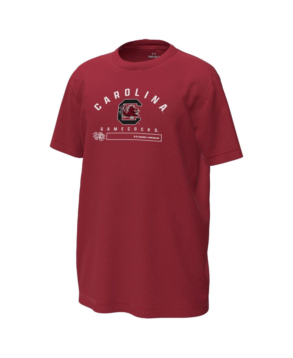 Under Armour Big Boys And Girls Garnet South Carolina Gamecocks Inline Tech Stretch T-shirt In Burgundy