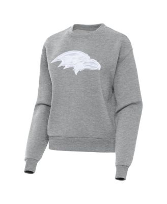 Women's Heather Gray Baltimore Ravens Victory Pullover Sweatshirt