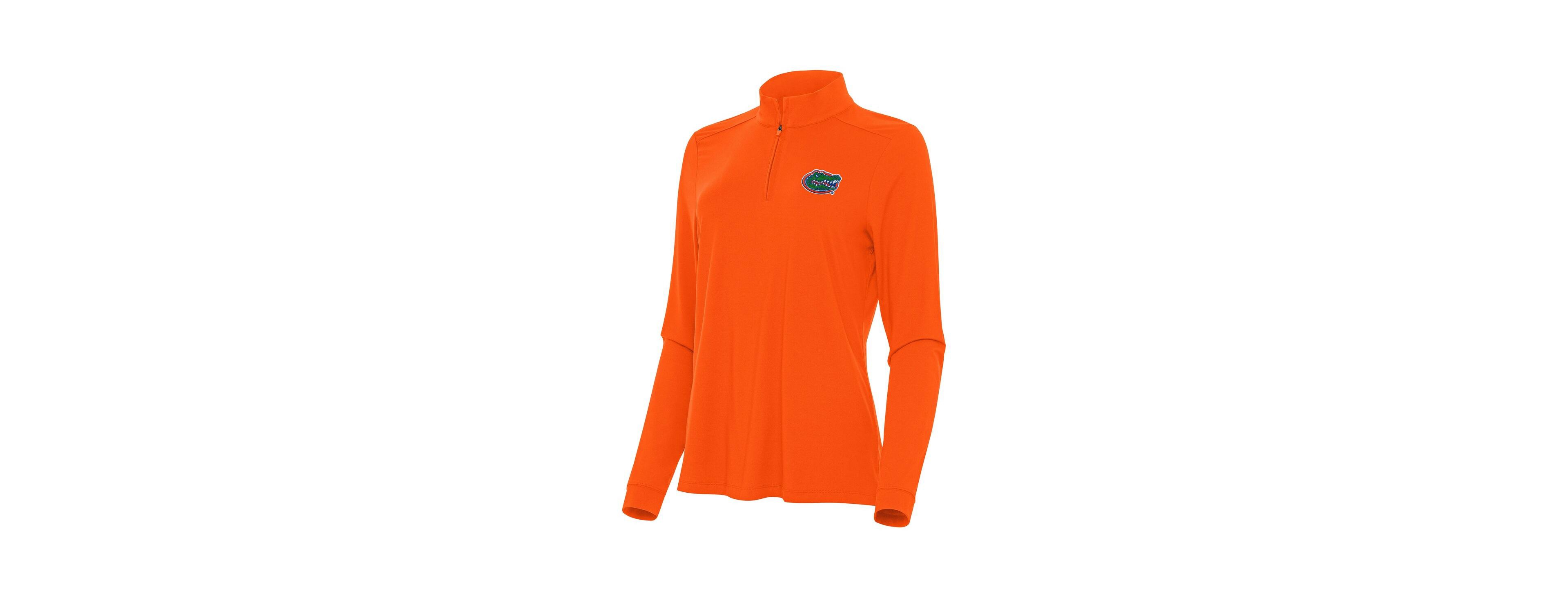 Antigua Women's Orange Florida Gators Intent Quarter-Zip Sweatshirt