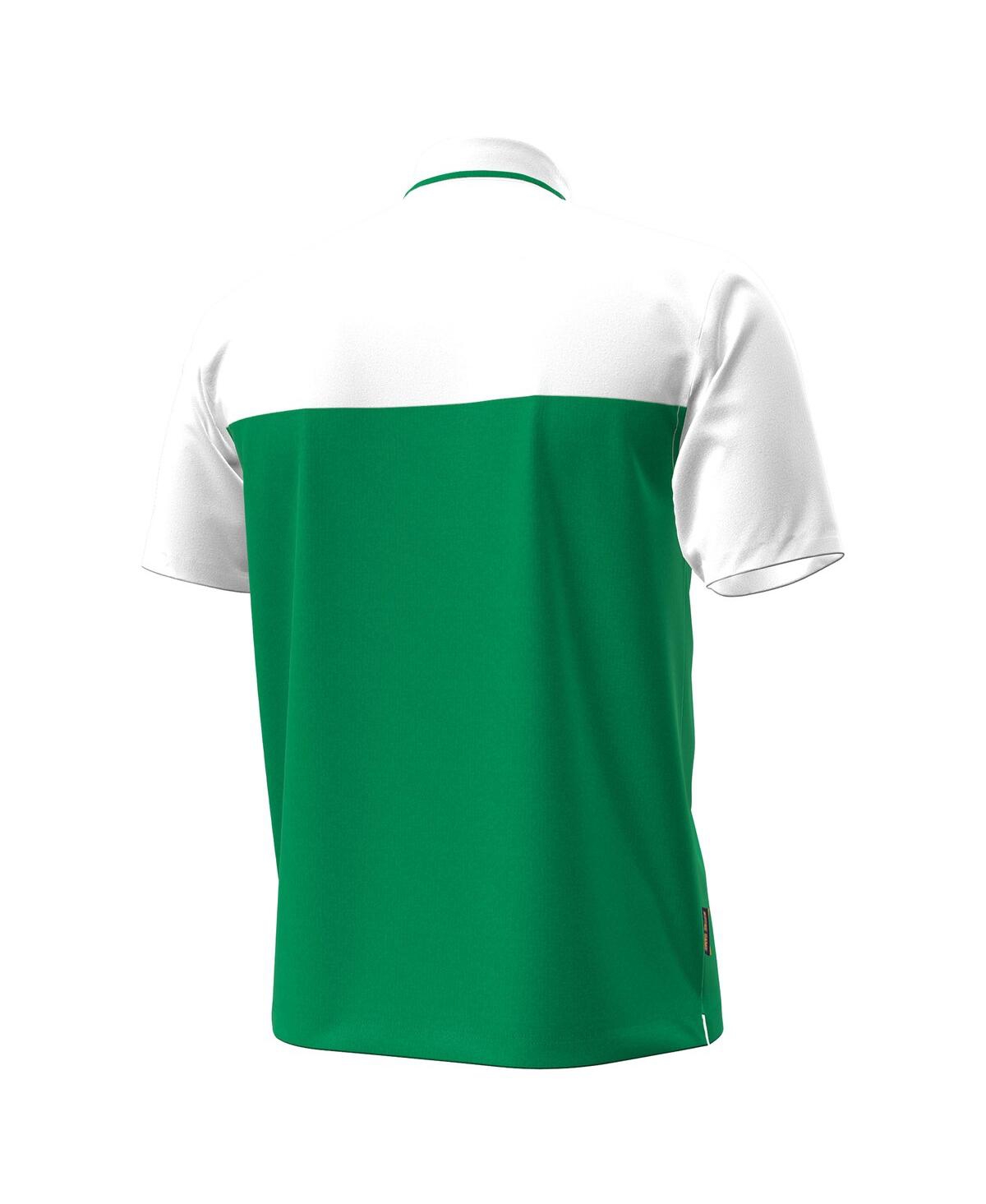 Under Armour Men's Green/white Notre Dame Fighting Irish Green Blocked Polo Shirt In Green