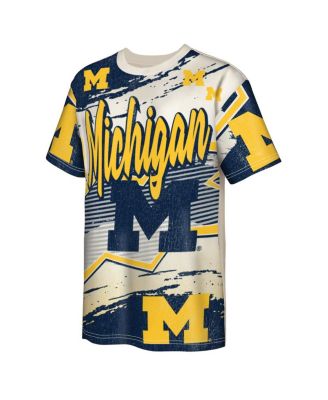 Big Boys and Girls Cream Michigan Wolverines Make Noise T-Shirt