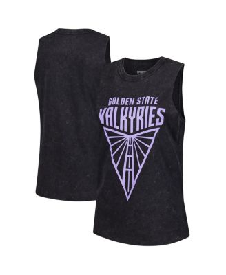 Sportiqe - Women's Black Golden State Valkyries Rock Roll Collection Turner Mineral Wash Tank